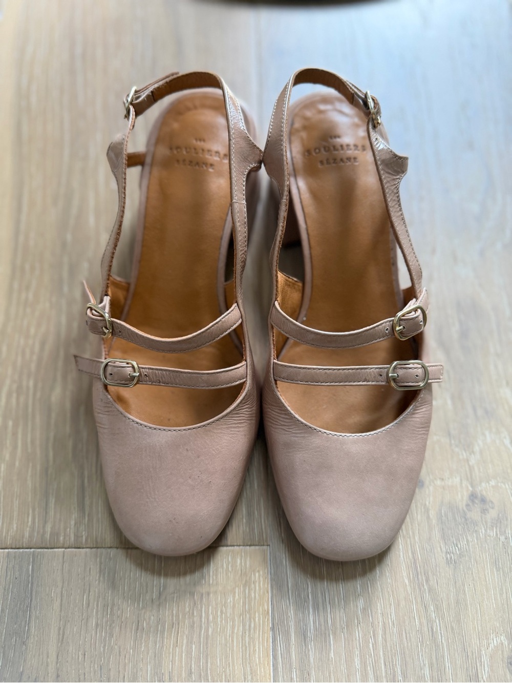 Sezane Paula Babies Rosy Beige Lacquer - Size 6,5